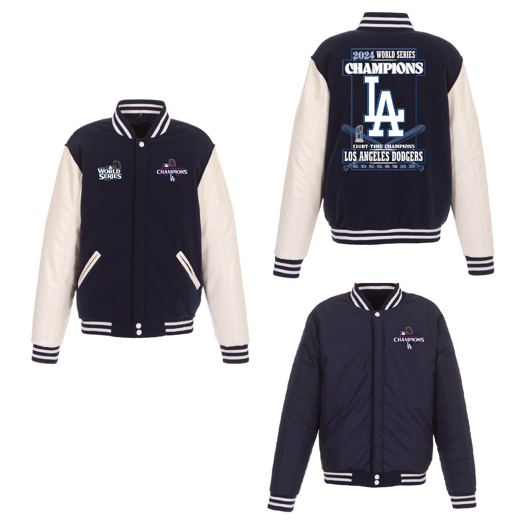 Men Los Angeles Dodgers #5 Freeman 2024 MLB World Series Champions blue Jacket style 9